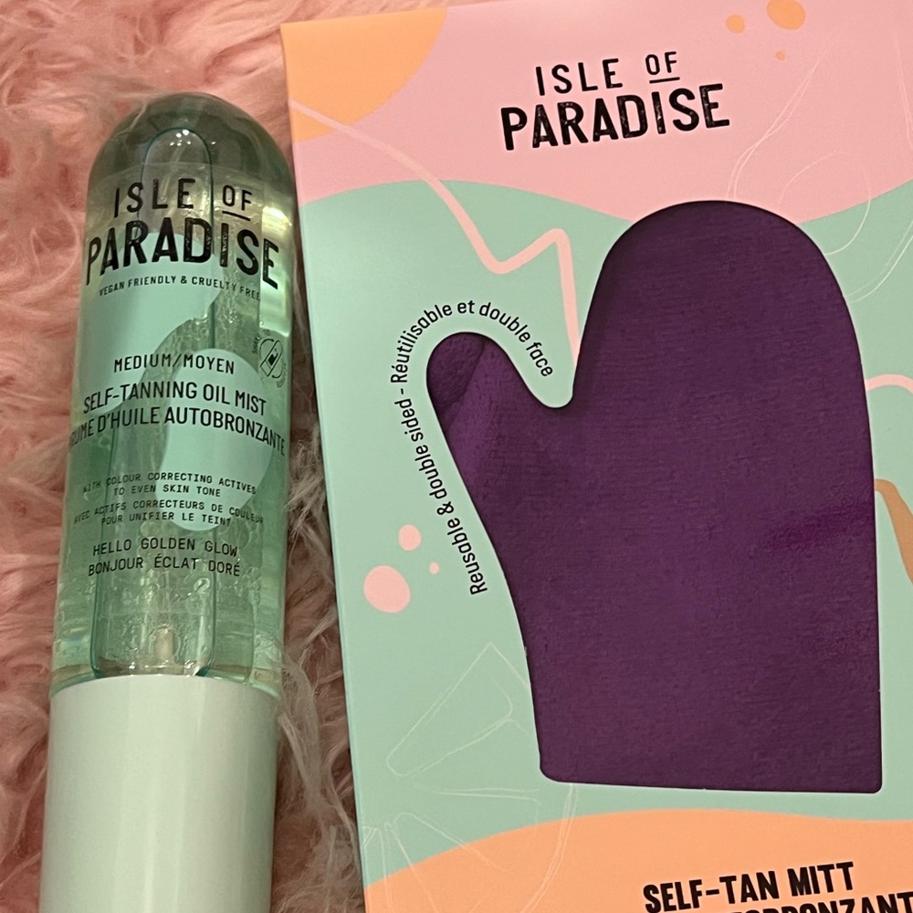 Isle of Paradise Self-Tanning Oil Mist with Purple Mitt
